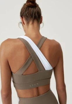 Born Living Yoga TOP CLEO - Sport-BH Mit Mittlerer Stützkraft - Fossil -Born Living Yoga Verkäufe eddc21ebd89944dc8a96a30c68214546